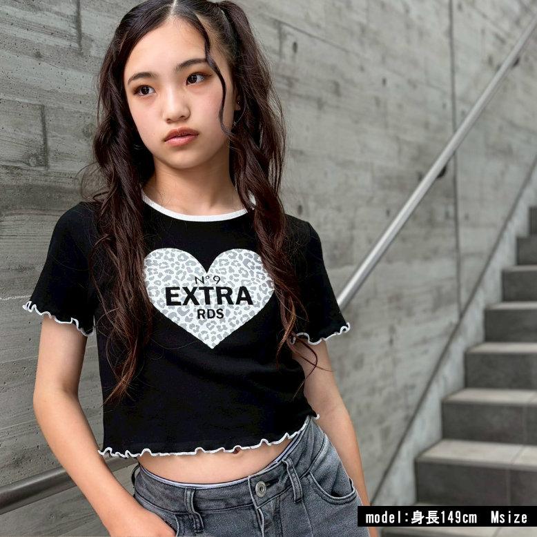 レオパードハートptT 半袖T Tシャツ 日本製 キッズ ヒョウ柄 ダンス