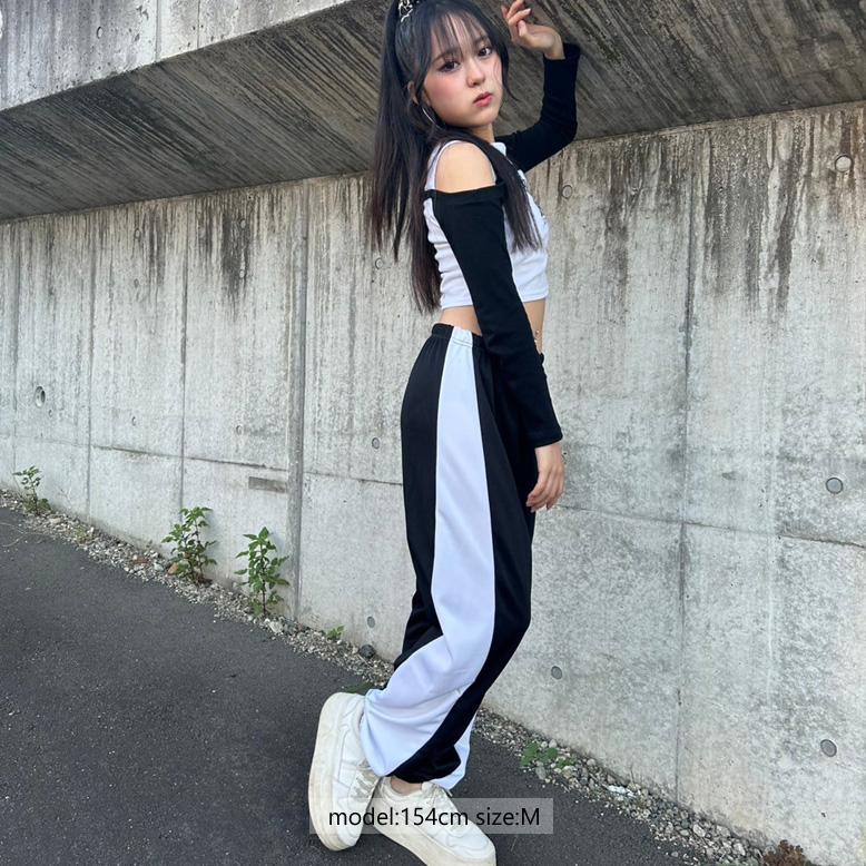 配色ジャージパンツ パンツ キッズ 派手 ダンス衣装 r1027/24