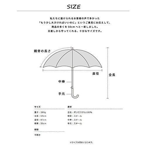 ワールドパーティー Wpc 日傘 長傘 ネイビー 50cm レディース フリルパイピング 81 3679 Nv 予約販売 本