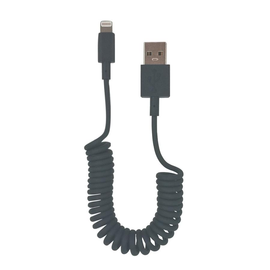 Salom uCable Apple Coil 8pin APPLE純正ライトニングケーブルと同じICチップ使用で同等の性能を発揮　1.2Ｍ長ライトニングケーブルBlack ブラック | 