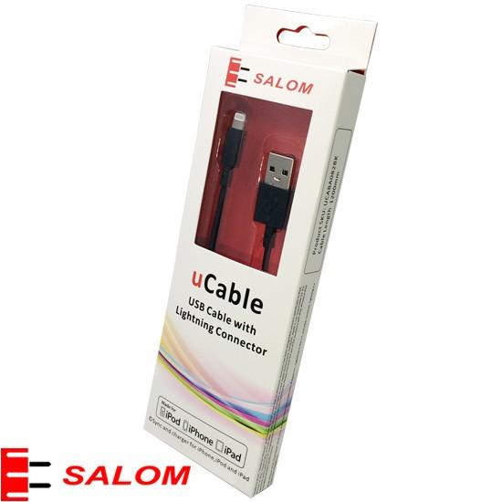 Salom uCable Apple 8pin MFI認証ライトニングケーブルBlack ブラック |  | 01