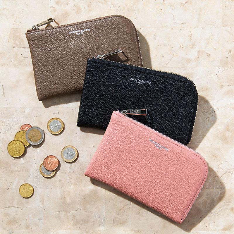 人気 ブランド 革 軽い レザー L字ファスナー 薄い レディース ミニ財布 使いやすい 1411 Sc スペインカーフver L字ミニ財布 長財布 カラー スペインカーフブラック
