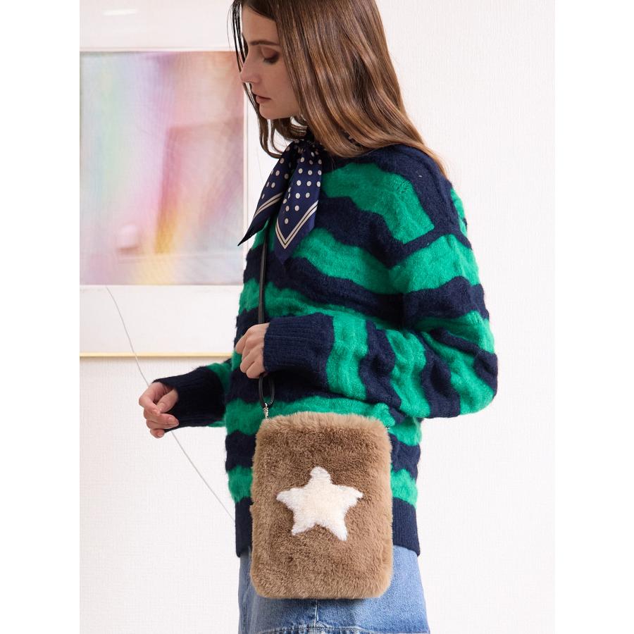 ラブリー サロンドアルファード スマイル プチポシェット ファー×レザー SALON DE ALFURD TOKYO（サロン・ド・アルファード） ショルダーバッグ