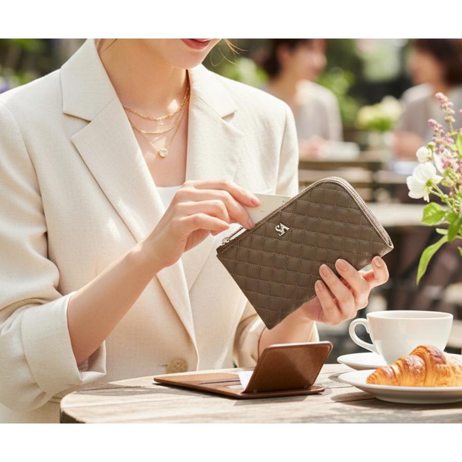 財布 レディース ミニ財布 コインケース 小銭入れ 小銭ケース コンパクト 本革 薄い 小さめ 軽い シープレザー 人気 ブランド サロンドアルファード 1819stn-saの画像