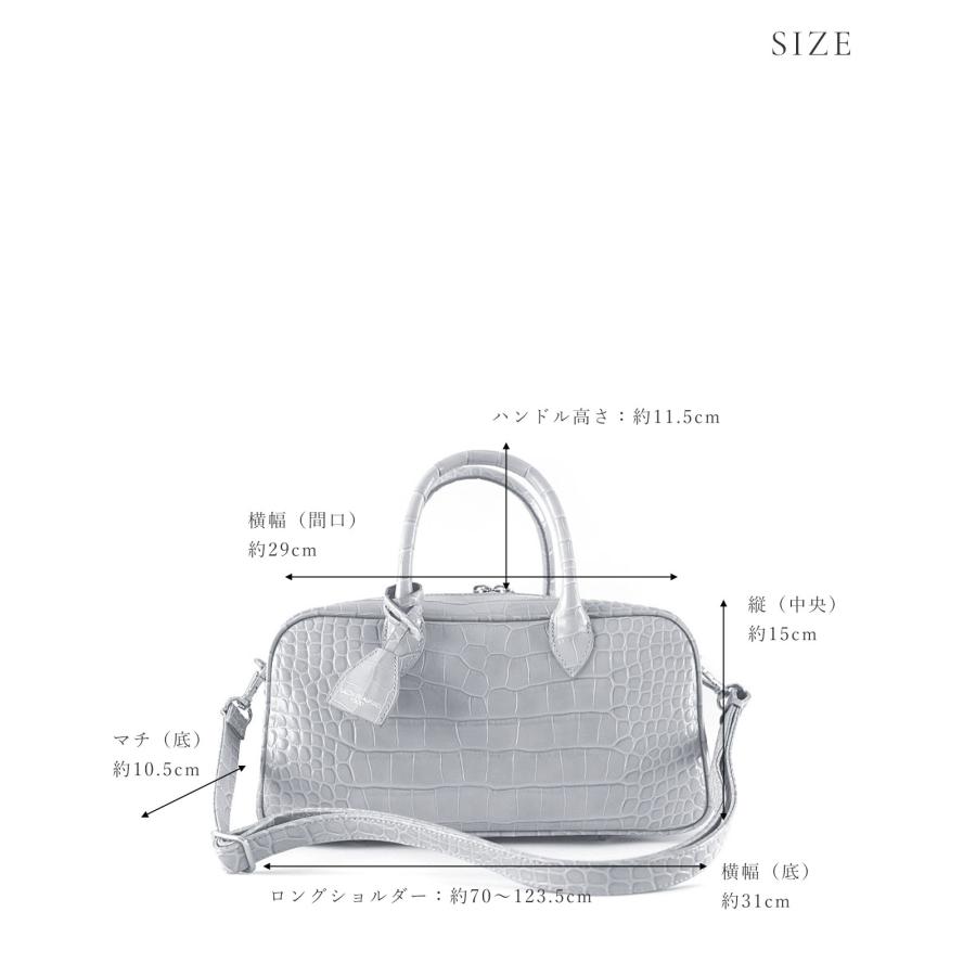 ショルダーバッグ ハンドバッグ レディース 本革 革 軽い 軽量 2way 横長 ボストンバッグ キーチャーム付き 人気 ブランド サロンドアルファード 1828-icの画像