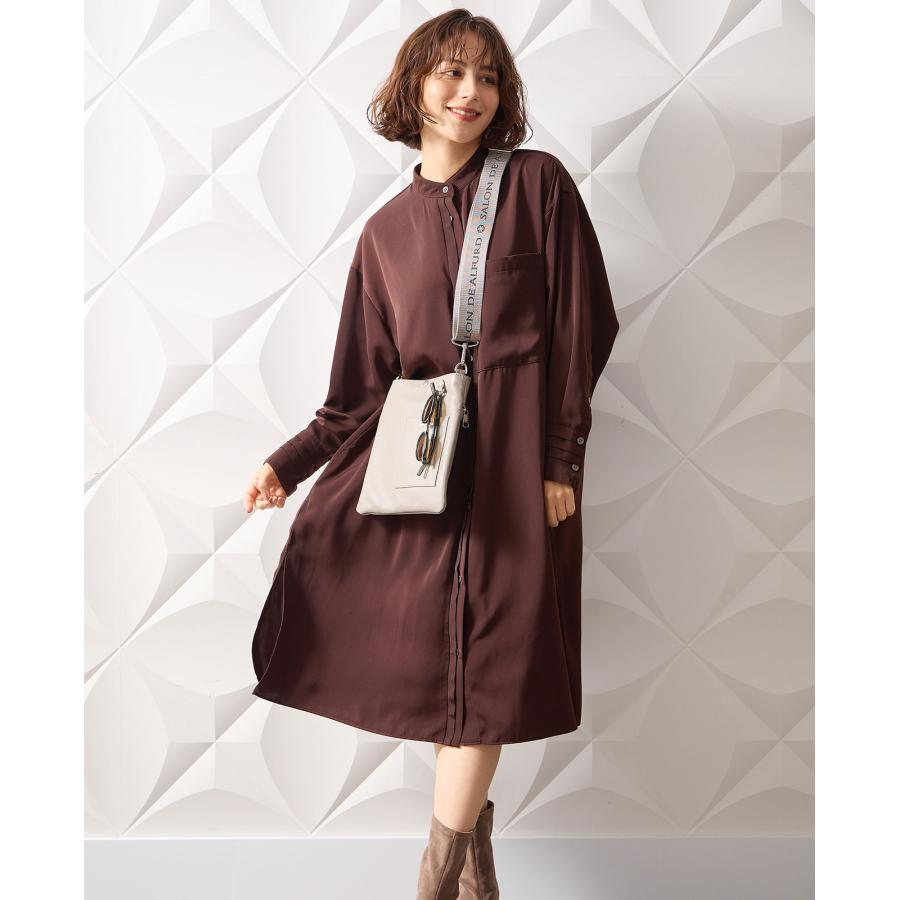 新品☆タグ付　サロンドアルファード　シボ革　日本製　スマホポシェット　赤 SALON DE ALFURD TOKYO（サロン・ド・アルファード） スマホショルダー