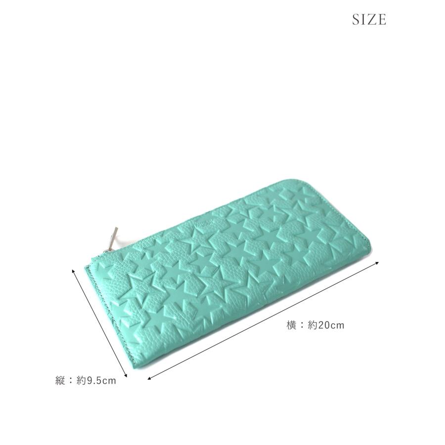 財布 長財布 レディース 薄い スリム レザー 本革 L字財布 スター 星 おしゃれ 人気 ブランド サロンドアルファード 1983の画像