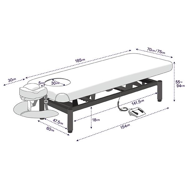 電動フラットベッド ネチュラElectric Flat Memory 全2色（ブラウン