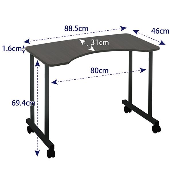 FV-512A 電動ネイルチェア用オーバーテーブル(ホワイト＆ブラウン