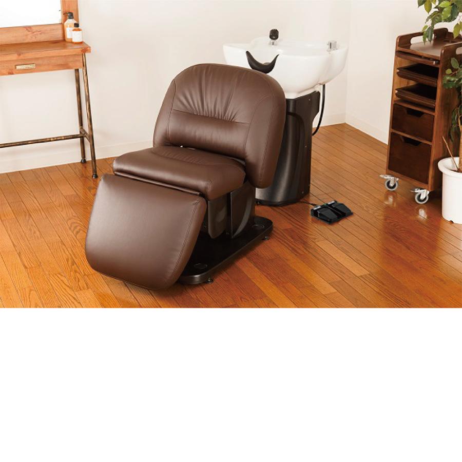 電動シャンプー椅子 BURLY バーリー ダークブラウン FV-7878-1