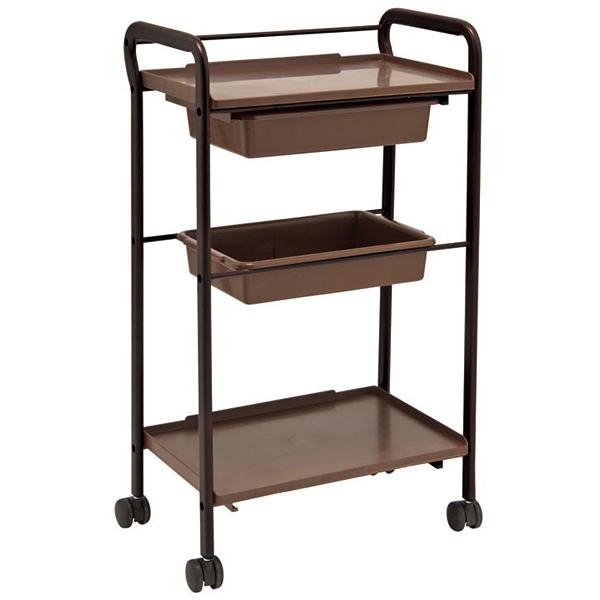 エステワゴン　3段　新品未使用 全2色（ホワイト・ブラウン）エステワゴン3段 ワゴン サロン ヘア