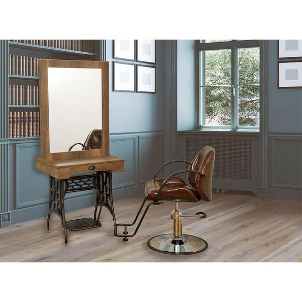 クラシックアイアンミラーミシンタイプ (片面) アンティーク調