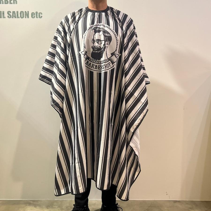 バーバーカットクロス 「ブラックボーダー」 理容室 撥水加工 バーバー