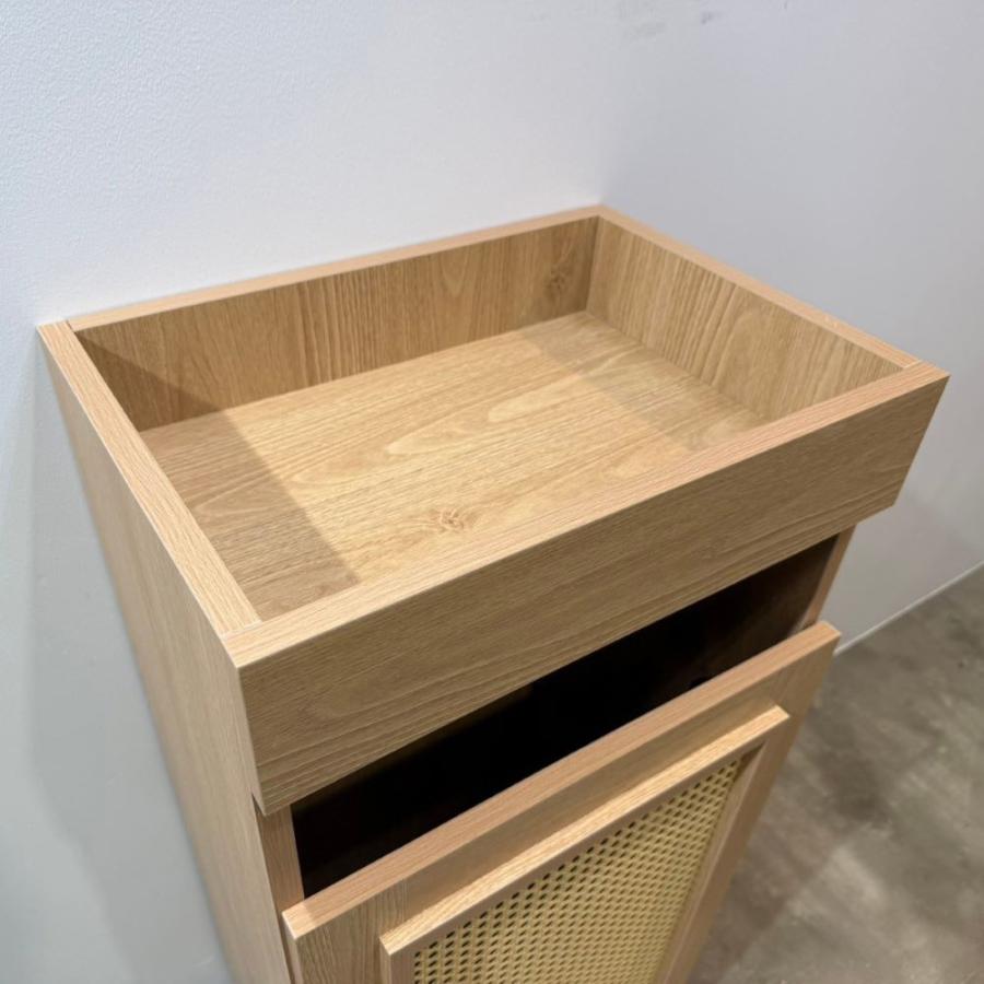 ラタン　リアシャンプーキャビネット/チェスナット 下棚　美容室　サロン　シャンプー　タオル収納_4