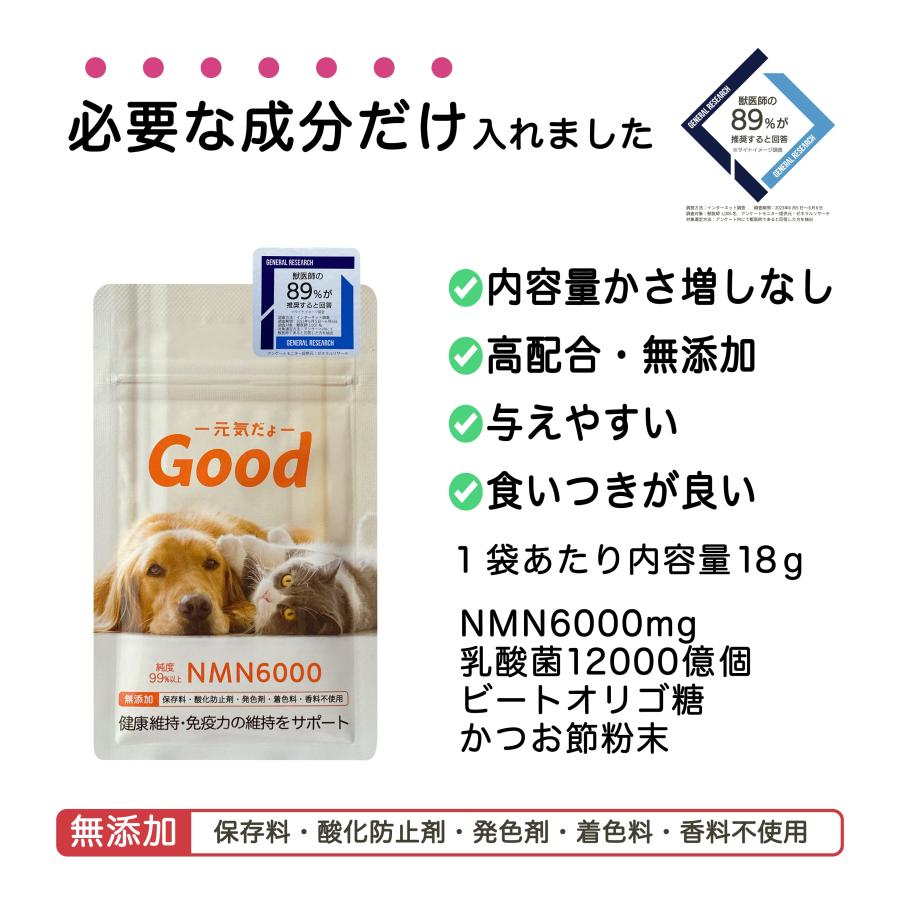 MORE RICH わん・にゃんサプリ NMN good 18g : サロンズチョイス