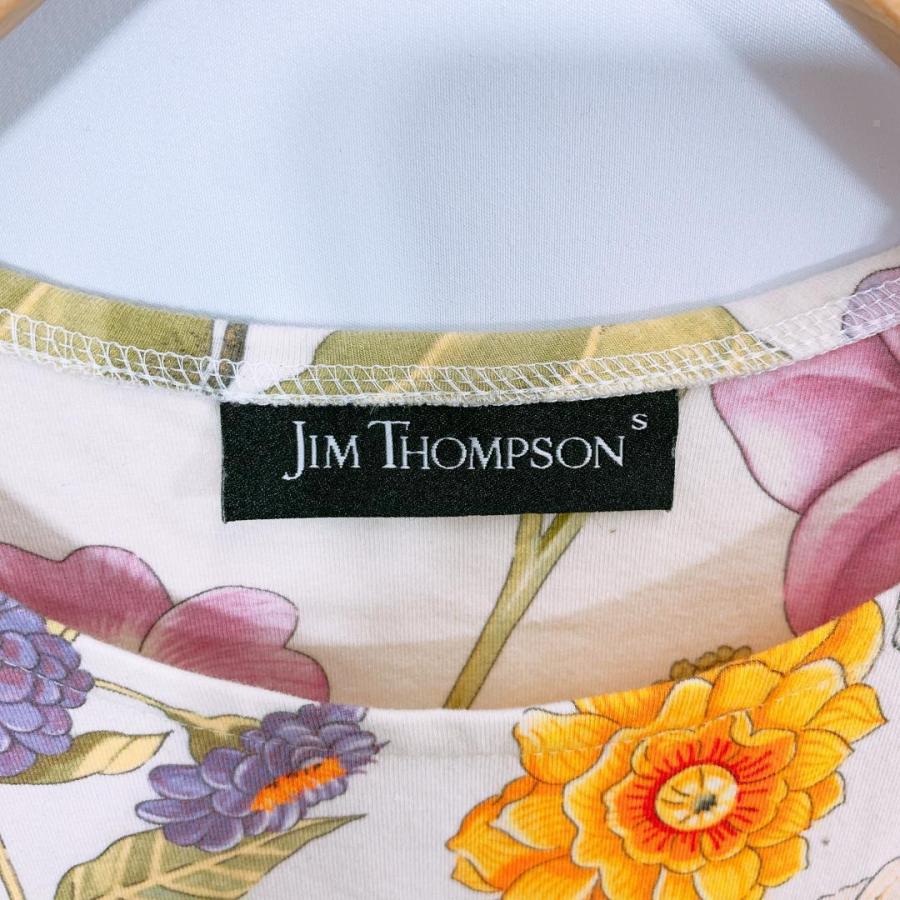 【08259】美品 Jim Thompson トップス Sサイズ アイボリー 良品 ジムトンプソン Tシャツ 花柄 長袖 長袖Tシャツ レディース 春 カラフル｜salport-store｜03