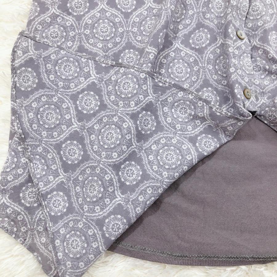 【08560】美品 Laura Ashley トップス USA4 グレー 良品 ローラアシュレイ カットソー 柄 ノースリーブ レディース 柄 無地 綺麗め｜salport-store｜04