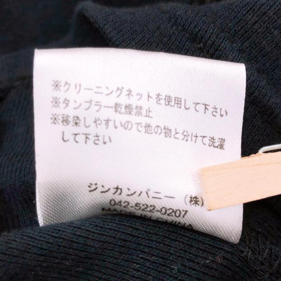 【09067】美品 パーカー 黒 シンプル カジュアル 2 長袖 防寒 フードあり 薄手 重ね着 羽織 ブラック ジップアップ レディース｜salport-store｜07