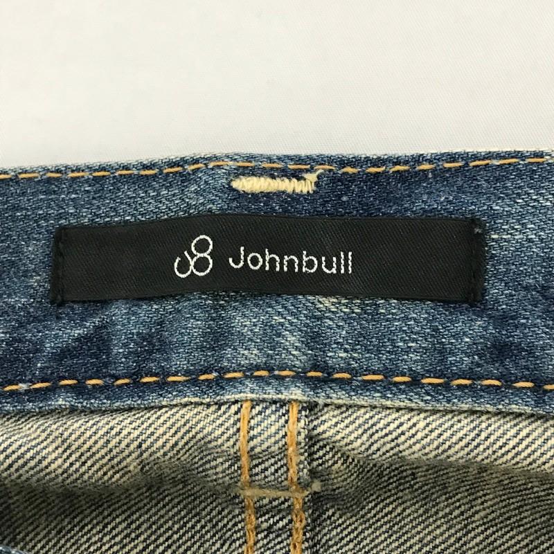 【12982】 Johnbull ジョンブル クロップドパンツ サイズXS ブルー ダメージ加工 ボタンフライ USED加工 ヴィンテージ感 レディース｜salport-store｜04