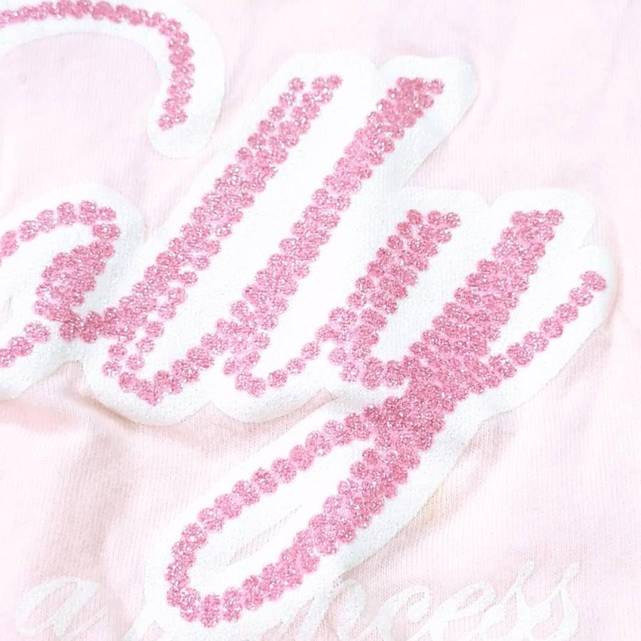 【27699】 DollyRibbon ドーリーリボン 半袖Tシャツ カットソー サイズ110 ピンク ラメ グリッター レース 袖フリル かわいい キッズ｜salport-store｜05