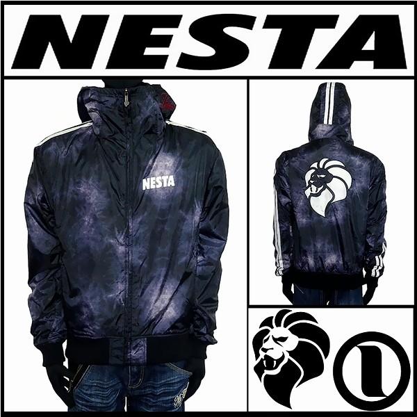 NESTA ネスタ 服 パーカー ムラ昇華プリントパーカー ブラック Ｍサイズ（Ｌサイズ相当） 173NB1601