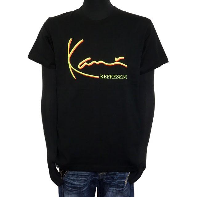 Karl Kani カールカナイ 服 Tシャツ 3DネオンUSロゴTII ブラック