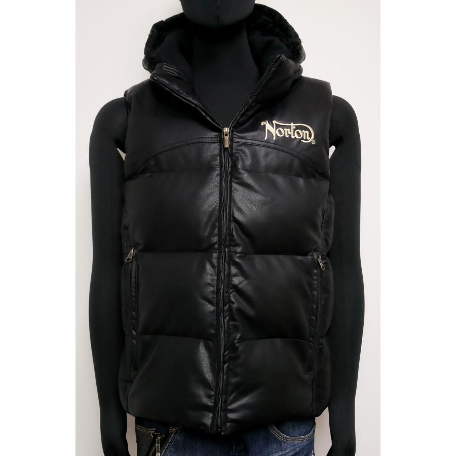 ノートン（NORTON） 服 ジャケット PUフード脱着フェイクダウンベスト