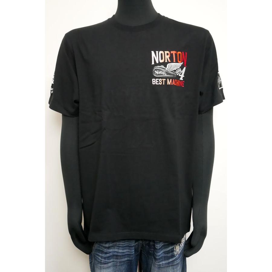ノートン（NORTON） 服 Tシャツ MAXグラデ刺繍T ブラック Lサイズ 