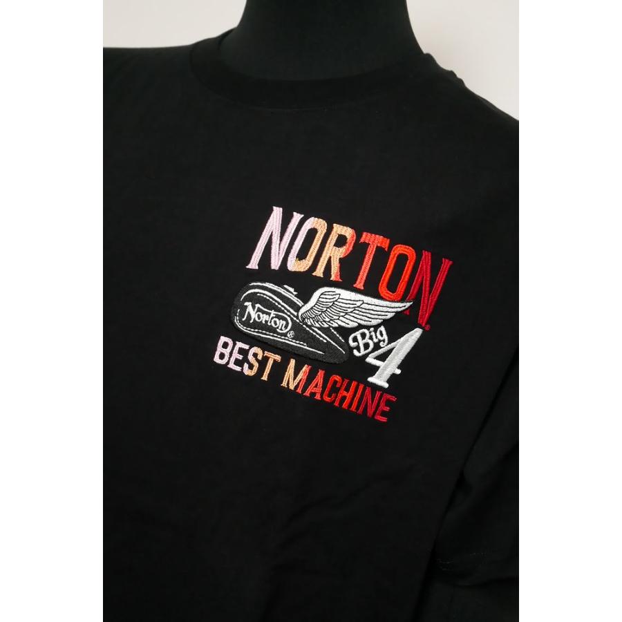ノートン（NORTON） 服 Tシャツ MAXグラデ刺繍T ブラック Lサイズ 