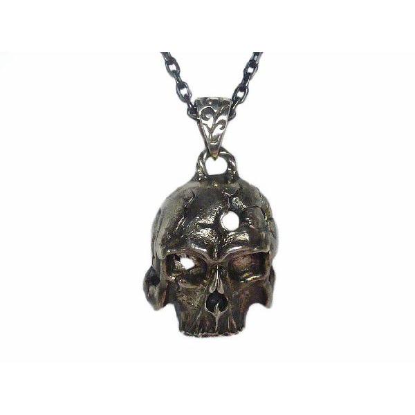 シルバーアクセサリー ネックレス ペンダント ハンドメイド 日本製 SCULL SA3 |  | 01