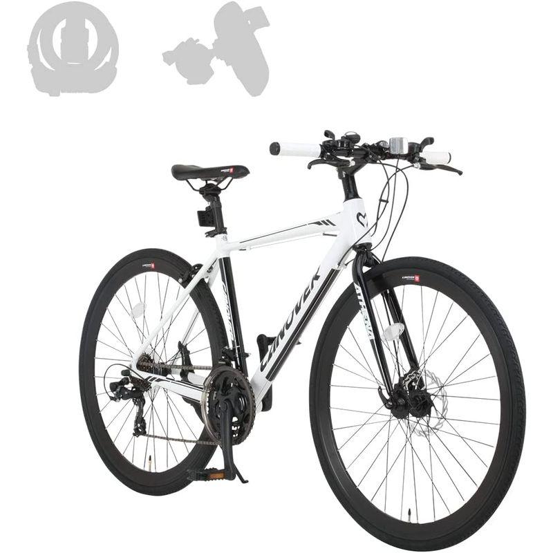 自転車 カノーバー(CANOVER) クロスバイク 自転車 鍵 スマホホルダー 