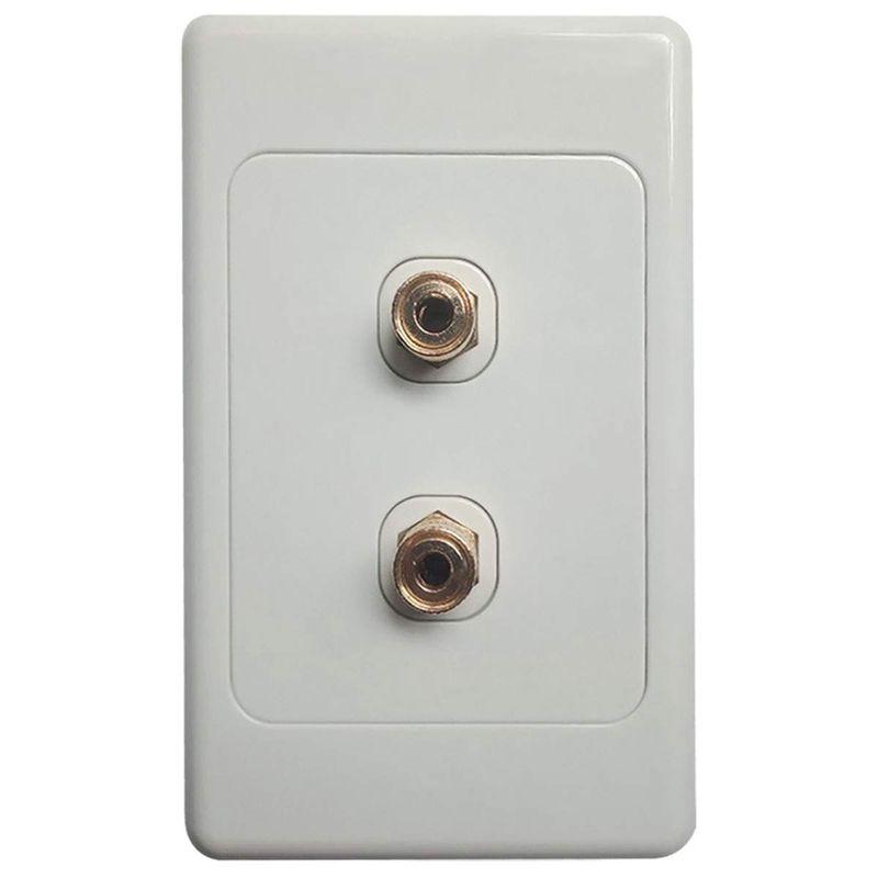 2ポート バナナ スピーカー ウォールプレートホームシアタースピーカーサイズ70*115mm 銅バナナプラグ メス→メス壁プレートコンセント