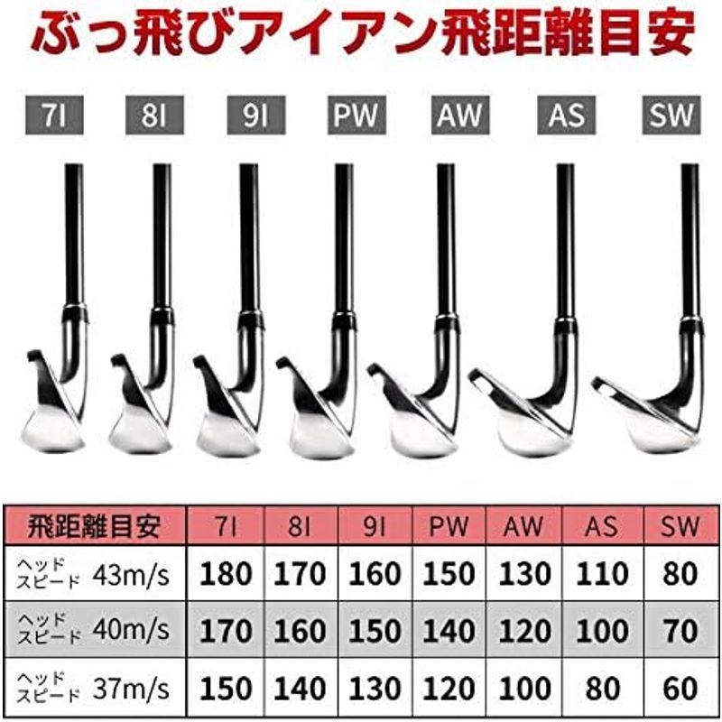 【新品 送料込み】 ラルージュ V2アイアン 短尺 ぶっ飛び 飛び系 アイアンセット 7本組 （7/8/9/P/A/AS/S） (FD-60標準カーボンシャフト 【X6429482838】(23201円)