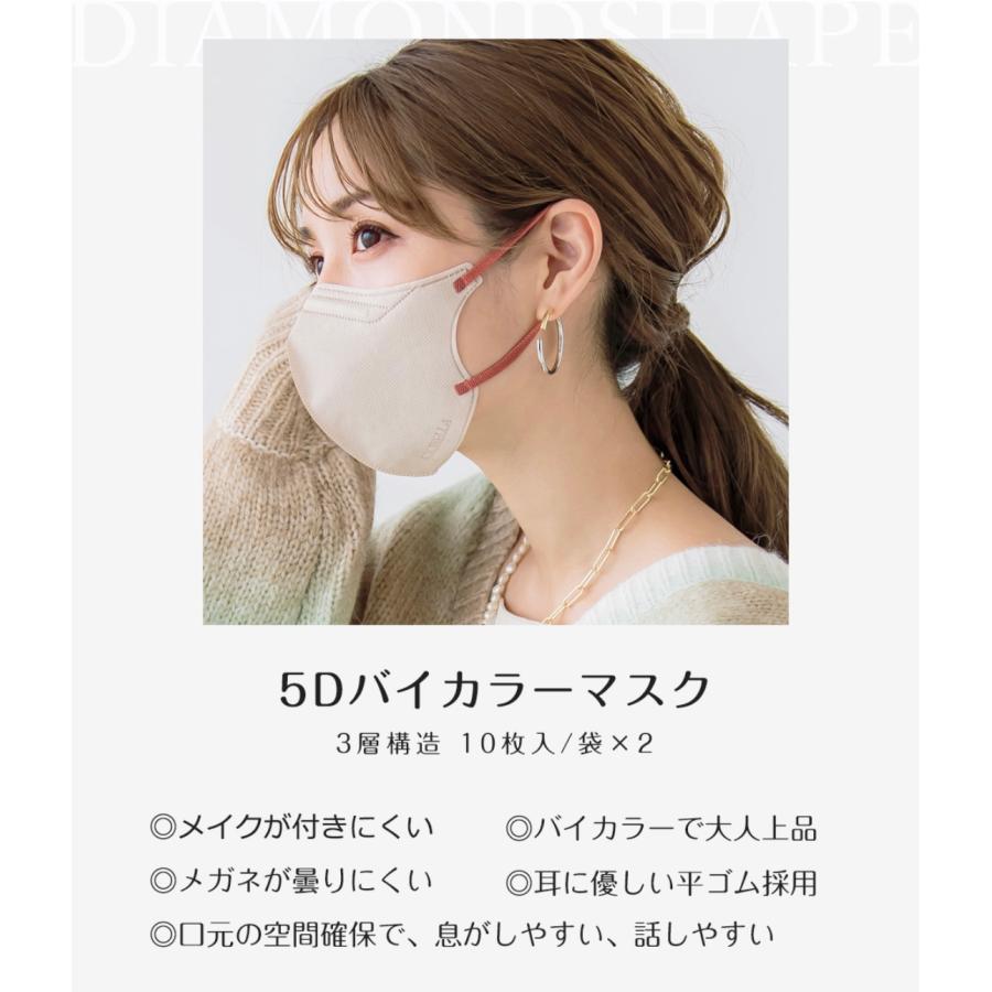 CICIBELLA 5D バイカラー 立体マスク お得な 60枚 (10x6セット CICIBELLA 5D バイカラー 立体マスク お得な 60枚 (10x6セット