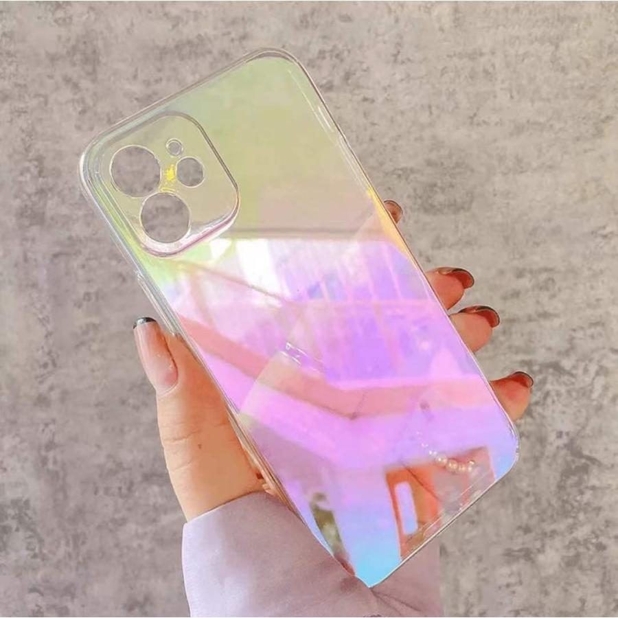 new iPhone 16 シリーズ対応 ホログラム オーロラ クリア ハード