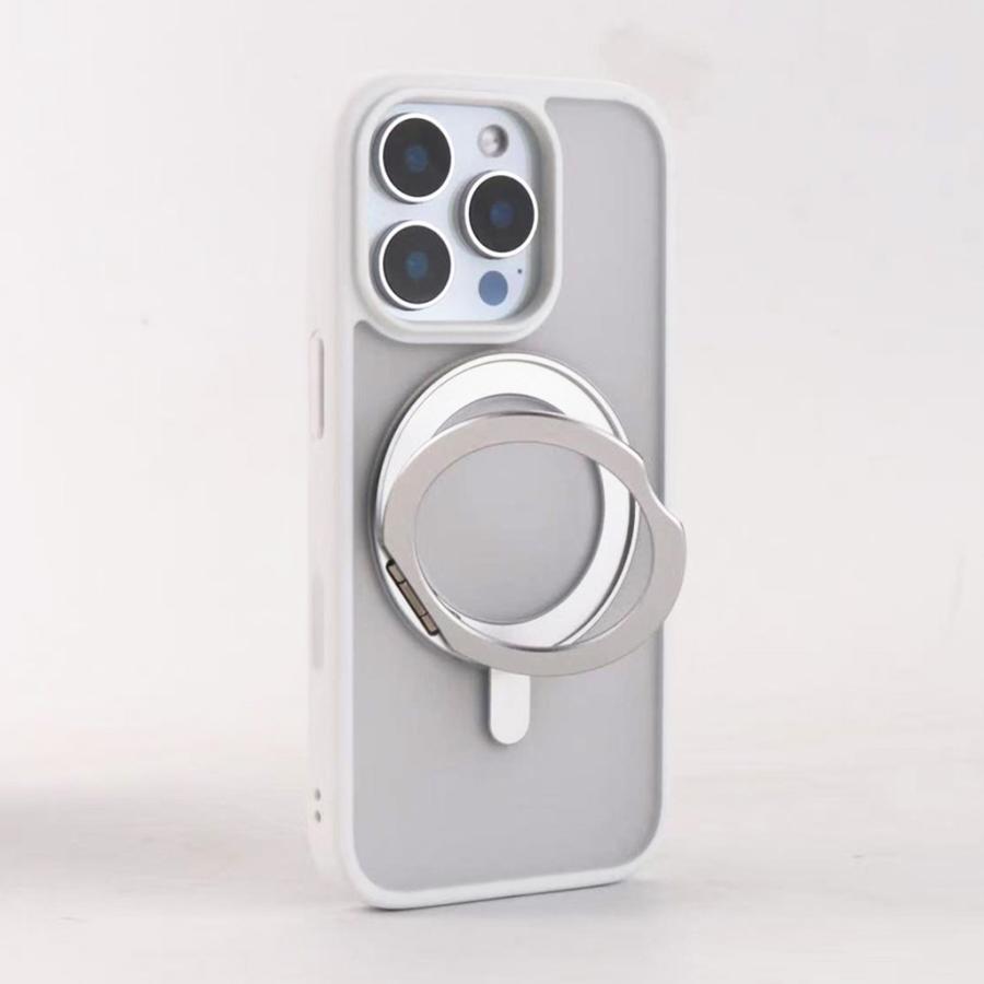 新入荷 iPhoneケース MagSafe対応 360度回転リング付 クリア 透明