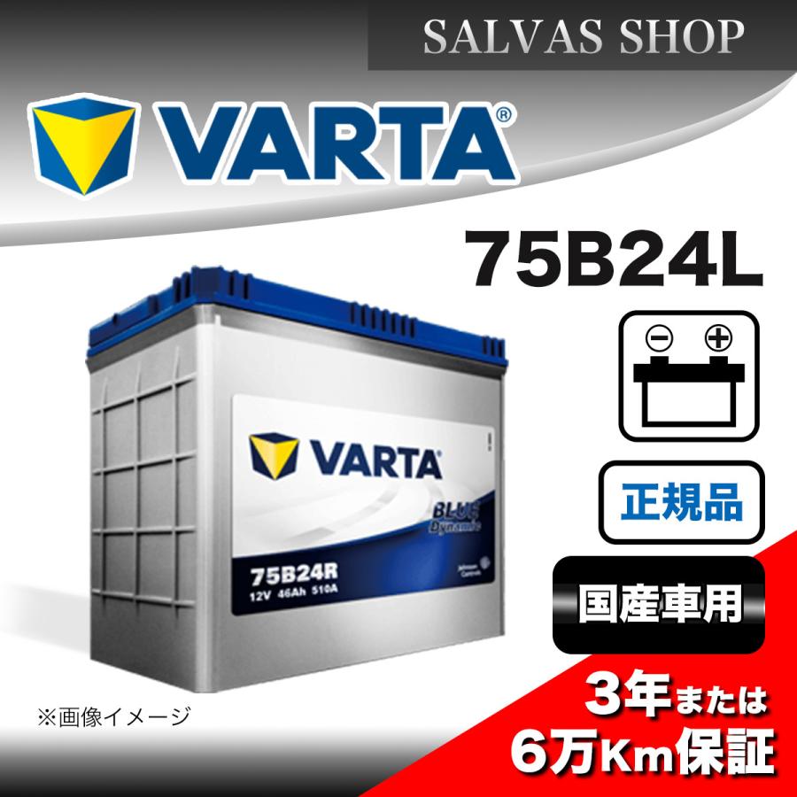 車 バッテリー 75B24L VARTA ブルーダイナミック｜salvas