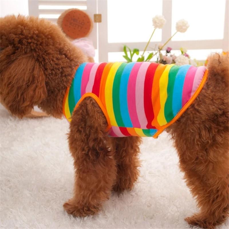 ドッグウェア　犬の服　ペット服　犬服　犬用服　犬用パジャマ　レインボー服　可愛い犬服　 |  | 01