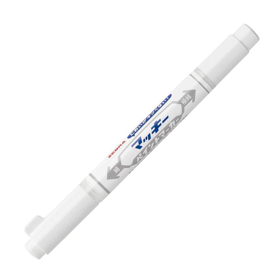 ゼブラ 油性マーカー マッキーペイントマーカー 極細 P-YYTS20-W 白　4901681588367 | 