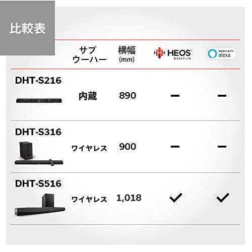 デノン サウンドバー DHT-S316 ARC/Bluetooth対応/ワイヤレスサブウーファー ブラック Denon DHT-S316K｜samakei-shop｜04