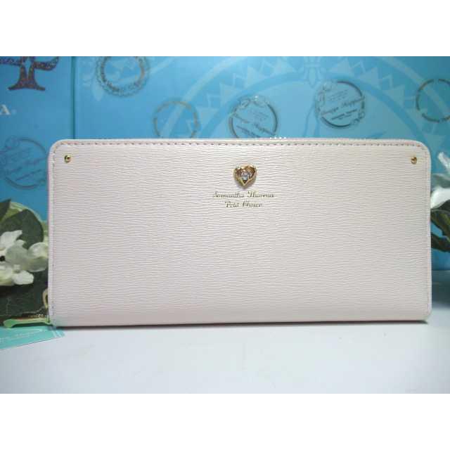 送料無料 サマンサタバサ 本牛革 ハート ブローチ ラウンドジップ 