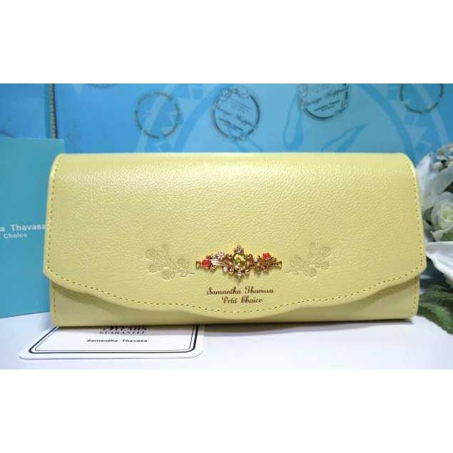 【未使用保管品】サマンサタバサ 長財布 美女と野獣 ディズニー イエロー レザー Samantha Thavasa Petit Choice サマンサタバサプチチョイス