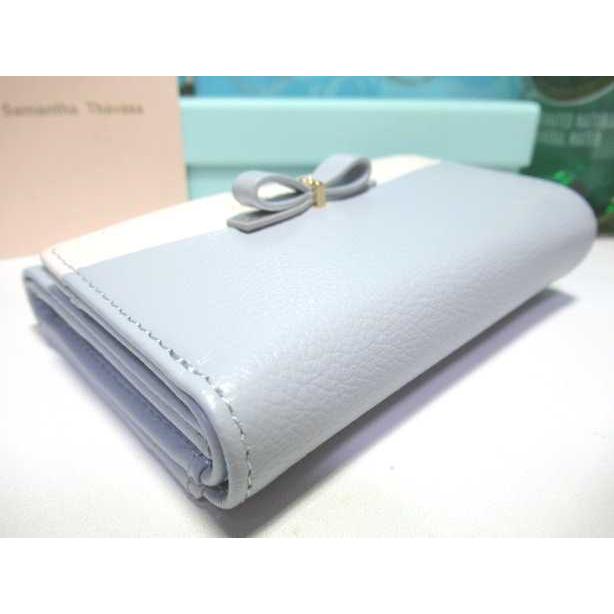 Samantha サマンサ リボンバー 折り財布 新品未使用 コンパクト ミニ バイカラーリボン 折財布(FREE ブラック): Samantha Thavasa