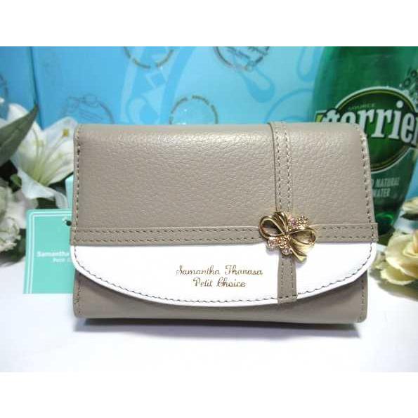 送料無料 サマンサタバサ ロゴ入 本牛革 リボン ラッピング 三  