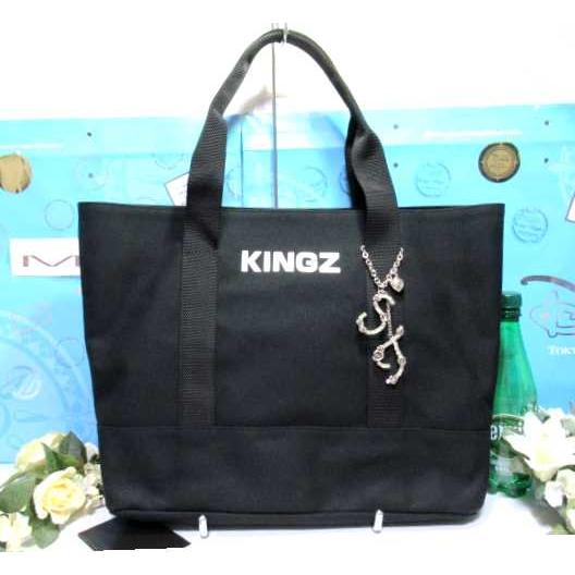 キングズ バイ サマンサタバサ ロゴ入 キャンバス トートバッグ 2色 黒