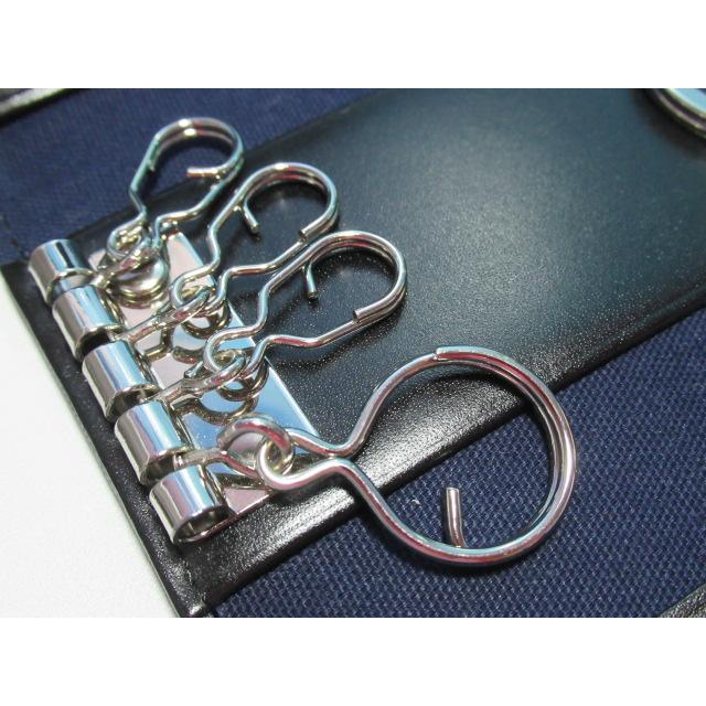 送料無料 キングズ バイ サマンサタバサ カモフラ柄 型押 牛革 キーケース 4連 キーリング1 新品 ネイビー 新品 証明書付 ギフト包装無料 サマンサキングズ | SAMANTHA KINGZ | 10