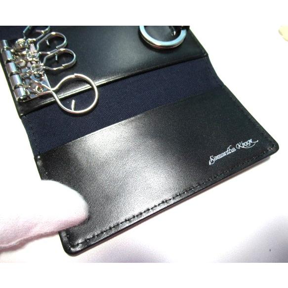 送料無料 キングズ バイ サマンサタバサ カモフラ柄 型押 牛革 キーケース 4連 キーリング1 新品 ネイビー 新品 証明書付 ギフト包装無料 サマンサキングズ | SAMANTHA KINGZ | 12