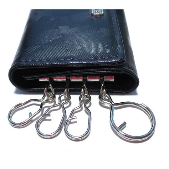 送料無料 キングズ バイ サマンサタバサ カモフラ柄 型押 牛革 キーケース 4連 キーリング1 新品 ネイビー 新品 証明書付 ギフト包装無料 サマンサキングズ | SAMANTHA KINGZ | 05