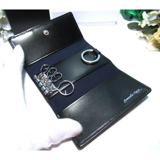 送料無料 キングズ バイ サマンサタバサ カモフラ柄 型押 牛革 キーケース 4連 キーリング1 新品 ネイビー 新品 証明書付 ギフト包装無料 サマンサキングズ | SAMANTHA KINGZ | 08