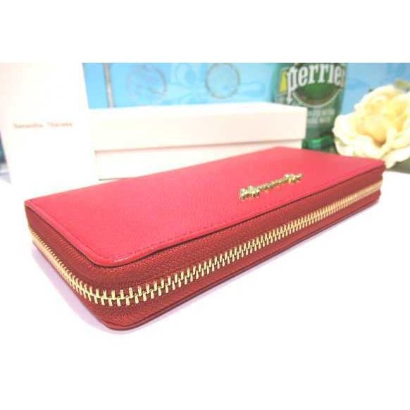 新品　サマンサタバサ　赤い長財布 金色のロゴ付き Samantha Thavasa 送料無料 サマンサタバサ 限定 キラキラ